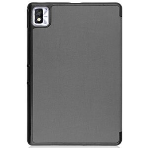 Θήκη Tri-Fold Flip Cover για TCL TAB 10s 10.1" από Πλαστικό με ενισχυμένες γωνίες σε χρώμα γκρι - Image 3