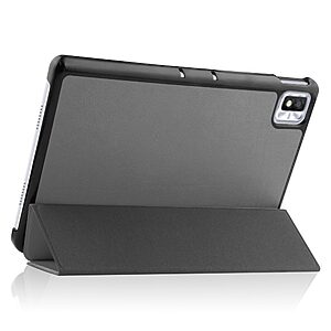 Θήκη Tri-Fold Flip Cover για TCL TAB 10s 10.1" από Πλαστικό με ενισχυμένες γωνίες σε χρώμα γκρι - Image 4