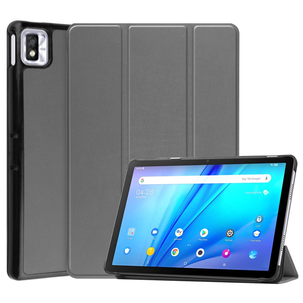 Θήκη Tri-Fold Flip Cover για TCL TAB 10s 10.1" από Πλαστικό με ενισχυμένες γωνίες σε χρώμα γκρι Θήκη Tri-Fold Flip Cover για TCL TAB 10s 10.1" από Πλαστικό με ενισχυμένες γωνίες σε χρώμα γκρι