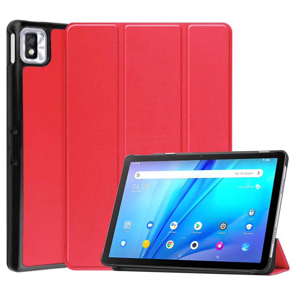 Θήκη Tri-Fold Flip Cover για TCL TAB 10s 10.1" από Πλαστικό με ενισχυμένες γωνίες σε χρώμα κόκκινο