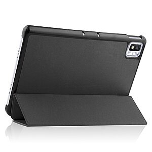 Θήκη Tri-Fold Flip Cover για TCL TAB 10s 10.1" από Πλαστικό με ενισχυμένες γωνίες σε χρώμα μαύρο - Image 4