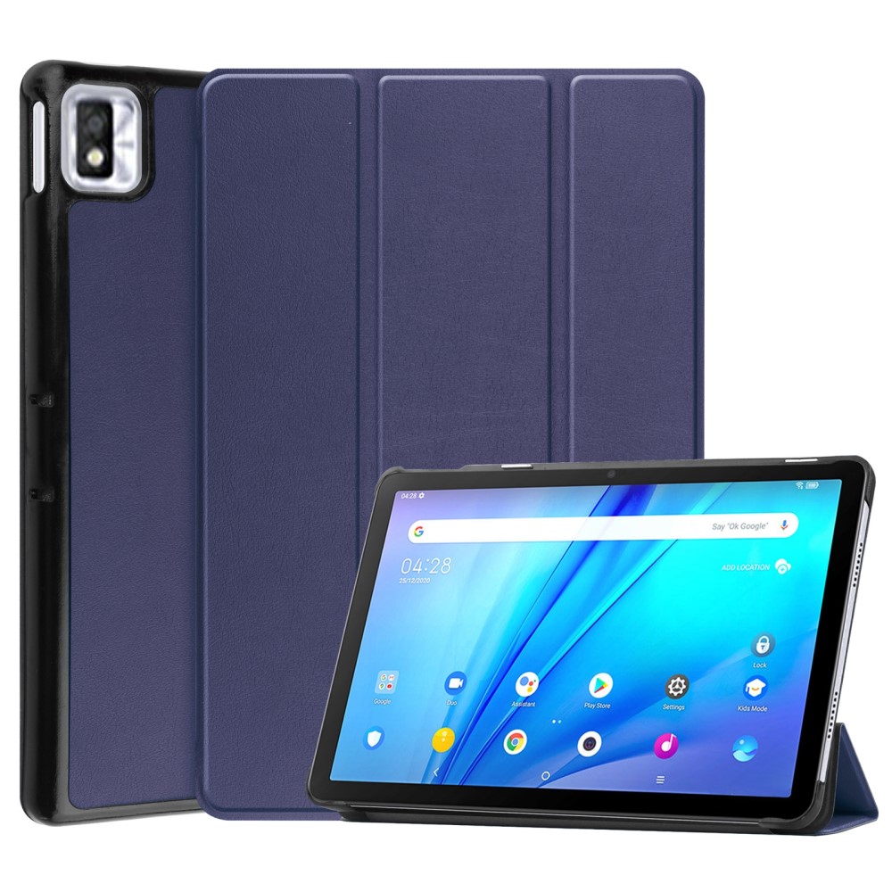 Θήκη Tri-Fold Flip Cover για TCL TAB 10s 10.1" από Πλαστικό με ενισχυμένες γωνίες σε χρώμα μπλε σκούρο