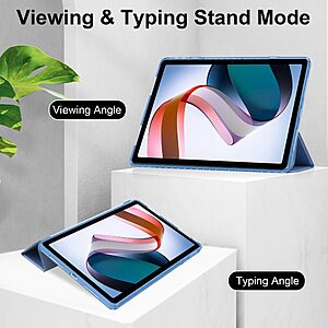 Θήκη Tri-Fold Flip Cover για Xiaomi Redmi Pad 10.61" από TPU και διάφανη ενισχυμένη πλάτη σε χρώμα γαλάζιο - Image 3