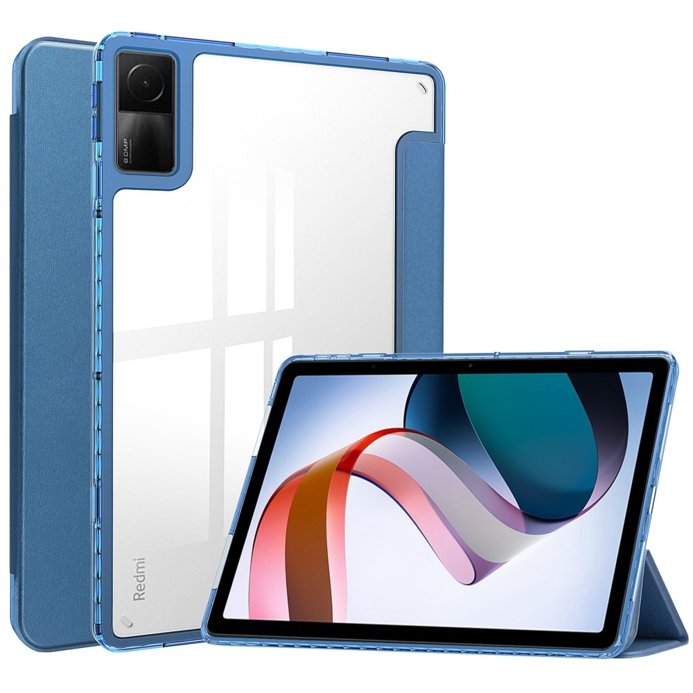 Θήκη Tri-Fold Flip Cover για Xiaomi Redmi Pad 10.61" από TPU και διάφανη ενισχυμένη πλάτη σε χρώμα γαλάζιο Θήκη Tri-Fold Flip Cover για Xiaomi Redmi Pad 10.61" από TPU και διάφανη ενισχυμένη πλάτη σε χρώμα γαλάζιο
