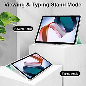 Θήκη Tri-Fold Flip Cover για Xiaomi Redmi Pad 10.61" από TPU και διάφανη ενισχυμένη πλάτη σε χρώμα πράσινο - Image 3