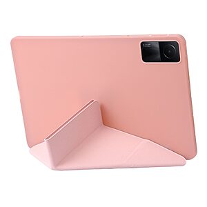 Θήκη Flip Cover για Redmi Pad 10.61" με πολλαπλές θέσεις στήριξης, και διπλή ενισχυμένη πλάτη σε χρώμα ροζ χρυσό - Image 4