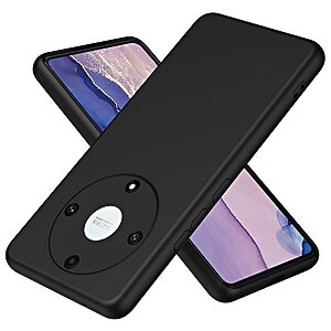 Θήκη Honor Magic5 Lite 5G OEM Ultra Thin Rubberized Premium Πλάτη TPU με εσωτερική επένδυση μαύρο - Image 2
