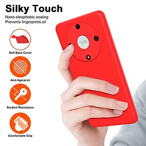 Θήκη Honor Magic5 Lite 5G OEM Ultra Thin Rubberized Premium Πλάτη TPU με εσωτερική επένδυση μαύρο - Image 5