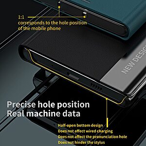 Θήκη Samsung Galaxy S23 Plus New Design Leather Stand Cover από συνθετικό δέρμα λευκό - Image 5