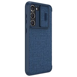 Θήκη Samsung Galaxy S23 Plus NiLLkin Qin Pro Series με προστασία για την κάμερα, Flip Wallet από σκληρό πλαστικό με ύφασμα και συνθετικό δέρμα μπλε - Image 5