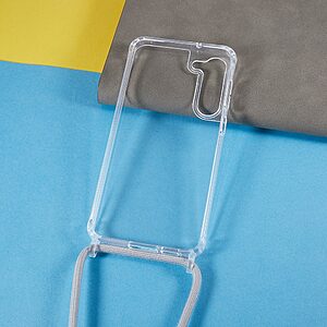 Θήκη Samsung Galaxy S23 Plus Mad Mask Hybrid Sockproof Transparent V3 πλάτη με κορδόνι από αντικραδασμικό TPU γκρι - Image 4