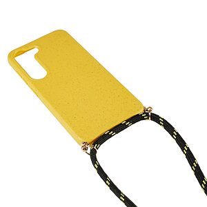 Θήκη Samsung Galaxy S23 Plus OEM Soft Silicone Sockproof πλάτη με κορδόνι από αντικραδασμικό TPU κίτρινο - Image 3