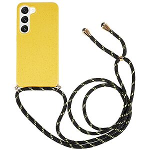 Θήκη Samsung Galaxy S23 Plus OEM Soft Silicone Sockproof πλάτη με κορδόνι από αντικραδασμικό TPU κίτρινο