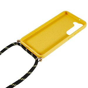Θήκη Samsung Galaxy S23 Plus OEM Soft Silicone Sockproof πλάτη με κορδόνι από αντικραδασμικό TPU κίτρινο - Image 4