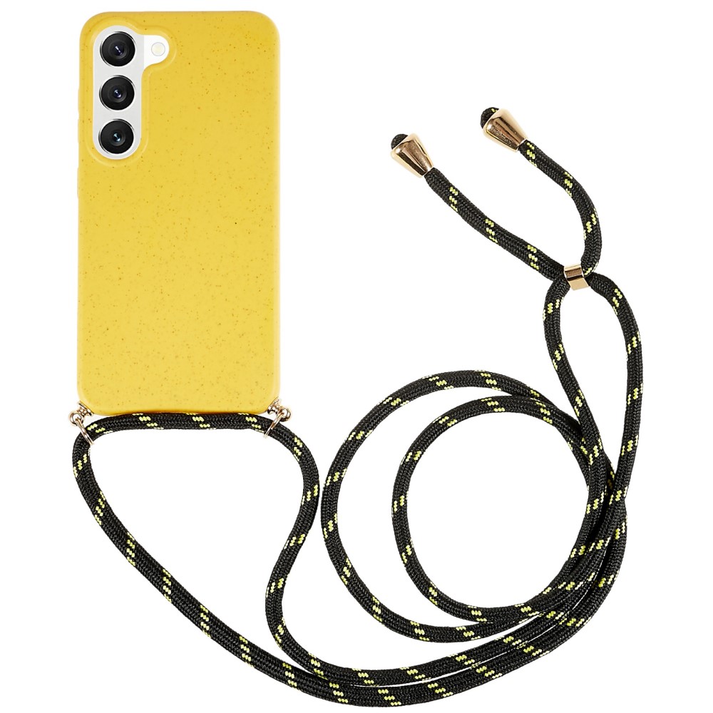 Θήκη Samsung Galaxy S23 Plus OEM Soft Silicone Sockproof πλάτη με κορδόνι από αντικραδασμικό TPU κίτρινο