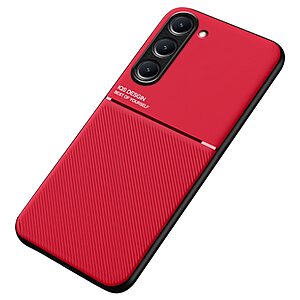 Θήκη Samsung Galaxy S23 Plus Mad Mask Inner Edge πλάτη από συνθετικό δέρμα TPU κόκκινο