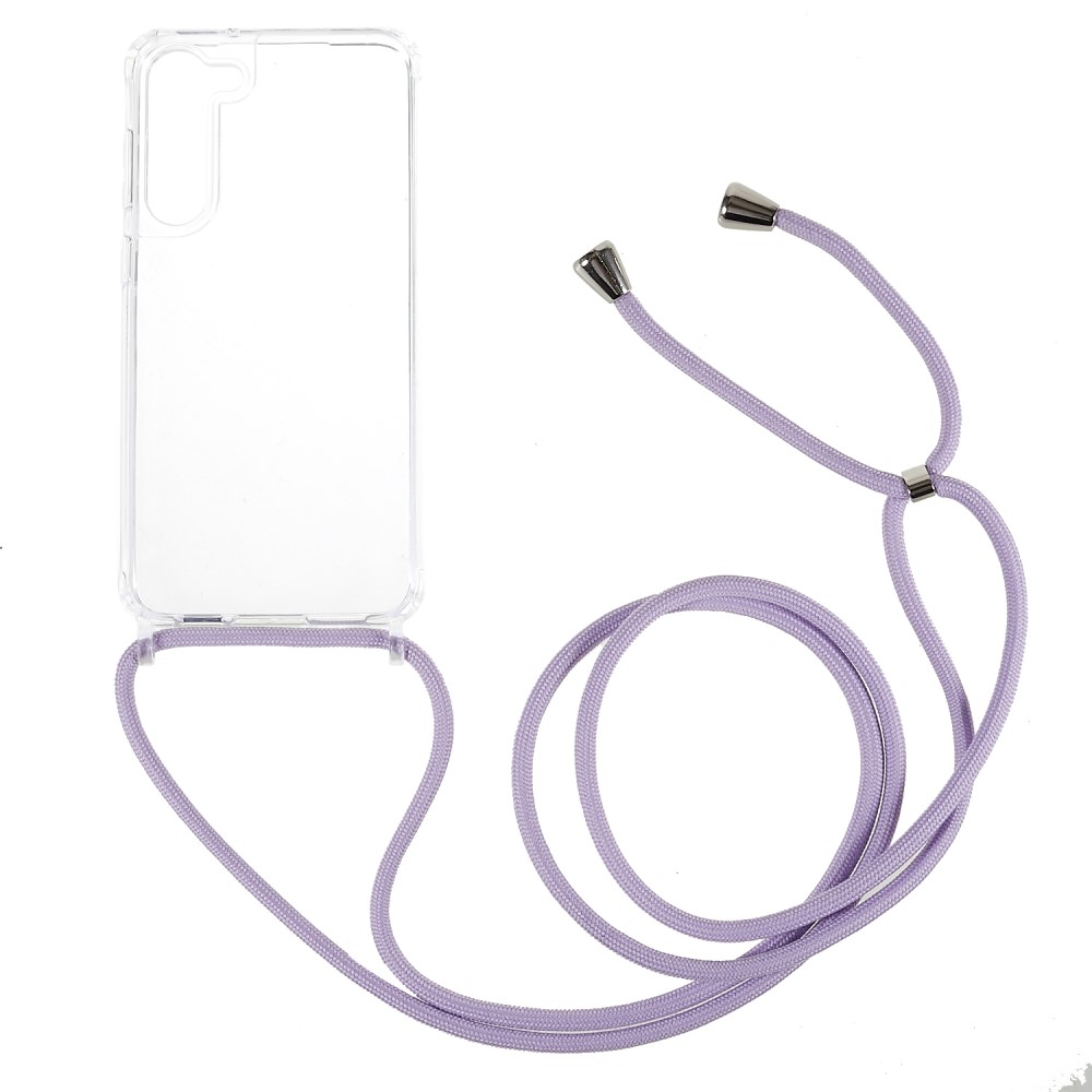 Θήκη Samsung Galaxy S23 Plus Mad Mask Hybrid Sockproof Transparent V3 πλάτη με κορδόνι από αντικραδασμικό TPU μωβ