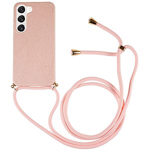 Θήκη Samsung Galaxy S23 Plus OEM Soft Silicone Sockproof πλάτη με κορδόνι από αντικραδασμικό TPU ροζ