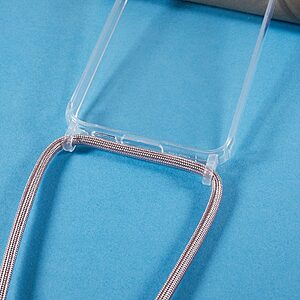 Θήκη Samsung Galaxy S23 Plus Mad Mask Hybrid Sockproof Transparent V3 πλάτη με κορδόνι από αντικραδασμικό TPU ροζ χρυσό - Image 3