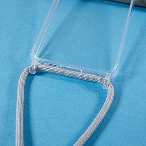 Θήκη Samsung Galaxy S23 Mad Mask Hybrid Sockproof Transparent V3 πλάτη με κορδόνι από αντικραδασμικό TPU γκρι - Image 3