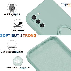 Θήκη Samsung Galaxy S23 OEM Ultra Thin Matte Premium Πλάτη με ημίσκληρο TPU και δαχτυλίδι στήριξης κυανό - Image 2