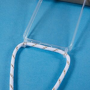 Θήκη Samsung Galaxy S23 Mad Mask Hybrid Sockproof Transparent V3 πλάτη με κορδόνι από αντικραδασμικό TPU λευκό - Image 3