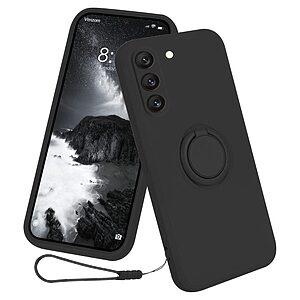 Θήκη Samsung Galaxy S23 OEM Ultra Thin Matte Premium Πλάτη με ημίσκληρο TPU και δαχτυλίδι στήριξης μαύρο