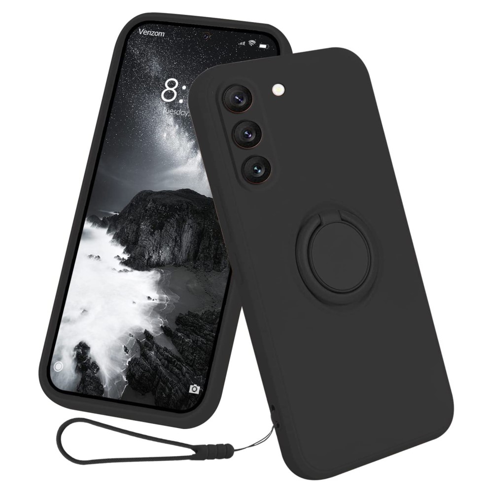 Θήκη Samsung Galaxy S23 OEM Ultra Thin Matte Premium Πλάτη με ημίσκληρο TPU και δαχτυλίδι στήριξης μαύρο