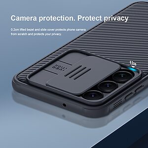 Θήκη Samsung Galaxy S23 NiLLkin Camshield Pro Series Πλάτη με προστασία για την κάμερα από σκλήρό Premium TPU μπλε - Image 4
