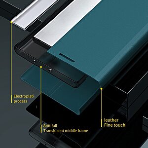 Θήκη Samsung Galaxy S23 Ultra New Design Leather Stand Cover από συνθετικό δέρμα μαύρο - Image 4