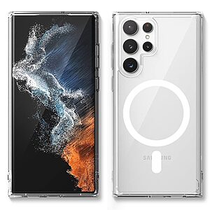 Θήκη Samsung Galaxy S23 Ultra OEM Silicone Sockproof συμβατό με MagSafe φορτιστή Transparent Πλάτη TPU