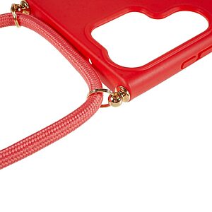 Θήκη Samsung Galaxy S23 Ultra OEM Soft Silicone Sockproof πλάτη με κορδόνι από αντικραδασμικό TPU κόκκινο - Image 5