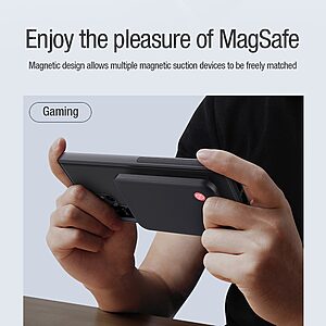 Θήκη Samsung Galaxy S23 Ultra NiLLkin Super Frosted Shield Pro MagSafe Series Πλάτη από Premium σκληρό TPU μαύρο - Image 3