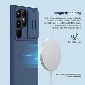 Θήκη Samsung Galaxy S23 Ultra NiLLkin Camshield Flex Series με προστασία για την κάμερα από σκλήρό Premium TPU μπλε - Image 5