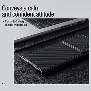 Θήκη Samsung Galaxy S23 Ultra NiLLkin Camshield S Series Πλάτη με προστασία για την κάμερα από σκλήρό Premium TPU πράσινο - Image 4