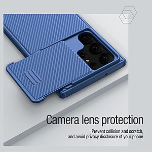 Θήκη Samsung Galaxy S23 Ultra NiLLkin Camshield S Series Πλάτη με προστασία για την κάμερα από σκλήρό Premium TPU πράσινο - Image 5