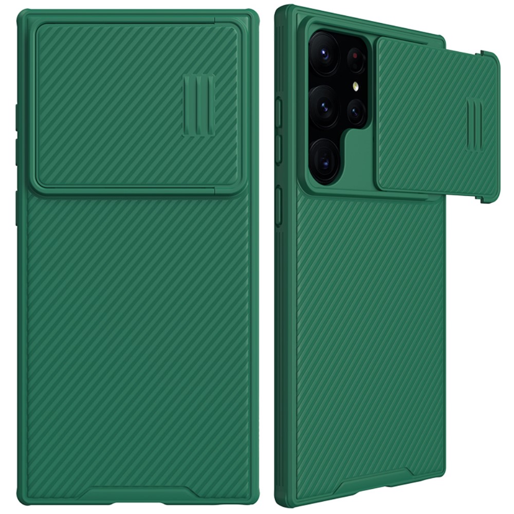 Θήκη Samsung Galaxy S23 Ultra NiLLkin Camshield S Series Πλάτη με προστασία για την κάμερα από σκλήρό Premium TPU πράσινο