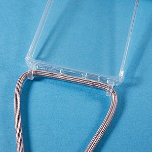 Θήκη Samsung Galaxy S23 Ultra Mad Mask Hybrid Sockproof Transparent V3 πλάτη με κορδόνι από αντικραδασμικό TPU ροζ χρυσό - Image 3