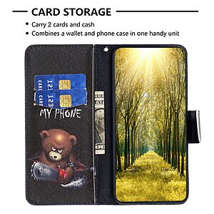 Θήκη Xiaomi Redmi Note 12 5G / Poco X5 5G OEM Angry bear with chainsaw με βάση στήριξης, υποδοχές καρτών και μαγνητικό κούμπωμα Flip Wallet από συνθετικό δέρμα και TPU - Image 3