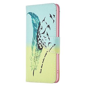 Θήκη Xiaomi Redmi Note 12 5G / Poco X5 5G OEM Feather & Birds με βάση στήριξης, υποδοχές καρτών και μαγνητικό κούμπωμα Flip Wallet από συνθετικό δέρμα και TPU - Image 5