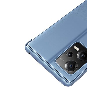 Θήκη Xiaomi Redmi Note 12 5G / Poco X5 5G Mad Mask Mirror Surface Series Flip Window δερματίνη ασημί - Image 4