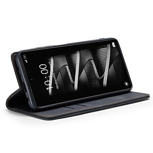 Θήκη Xiaomi Redmi Note 12 5G / Poco X5 5G CaseMe 013 Series Πορτοφόλι με βάση στήριξης, υποδοχές καρτών και μαγνητικό κούμπωμα από συνθετικό δέρμα και TPU μαύρο - Image 3