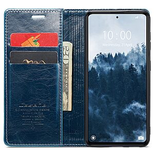 υποδοχές καρτών και μαγνητικό κούμπωμα από συνθετικό δέρμα και TPU μπλε