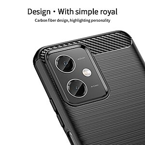 Θήκη Xiaomi Redmi Note 12 5G / Poco X5 5G MOFI Brushed V2 TPU Carbon Πλάτη κόκκινο - Image 5