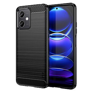 Θήκη Xiaomi Poco X5 5G MOFI Brushed V2 TPU Carbon Πλάτη μαύρο