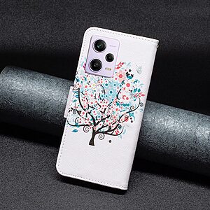 Θήκη Xiaomi Redmi Note 12 Pro 5G / Poco X5 Pro 5G OEM Flowered Tree με βάση στήριξης, υποδοχές καρτών και μαγνητικό κούμπωμα Flip Wallet από συνθετικό δέρμα και TPU - Image 4