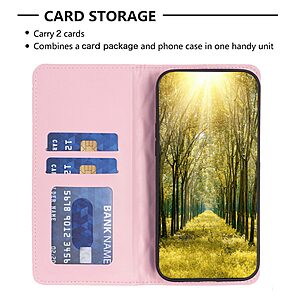 υποδοχές καρτών και μαγνητικό κούμπωμα ροζ