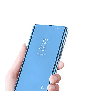 Θήκη Xiaomi Redmi Note 12 Pro 5G / Poco X5 Pro 5G OEM Mirror Surface View Stand Case Cover Flip Window ροζ - Image 5