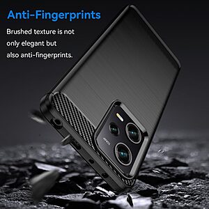 Θήκη Xiaomi Redmi Note 12 Pro 5G / Poco X5 Pro 5G Mad Mask Brushed TPU Carbon Πλάτη μαύρο - Image 3