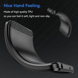 Θήκη Xiaomi Redmi Note 12 Pro 5G / Poco X5 Pro 5G Mad Mask Brushed TPU Carbon Πλάτη μαύρο - Image 4